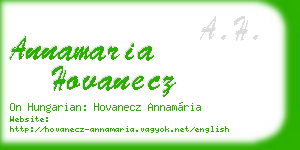 annamaria hovanecz business card