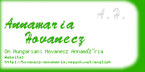 annamaria hovanecz business card